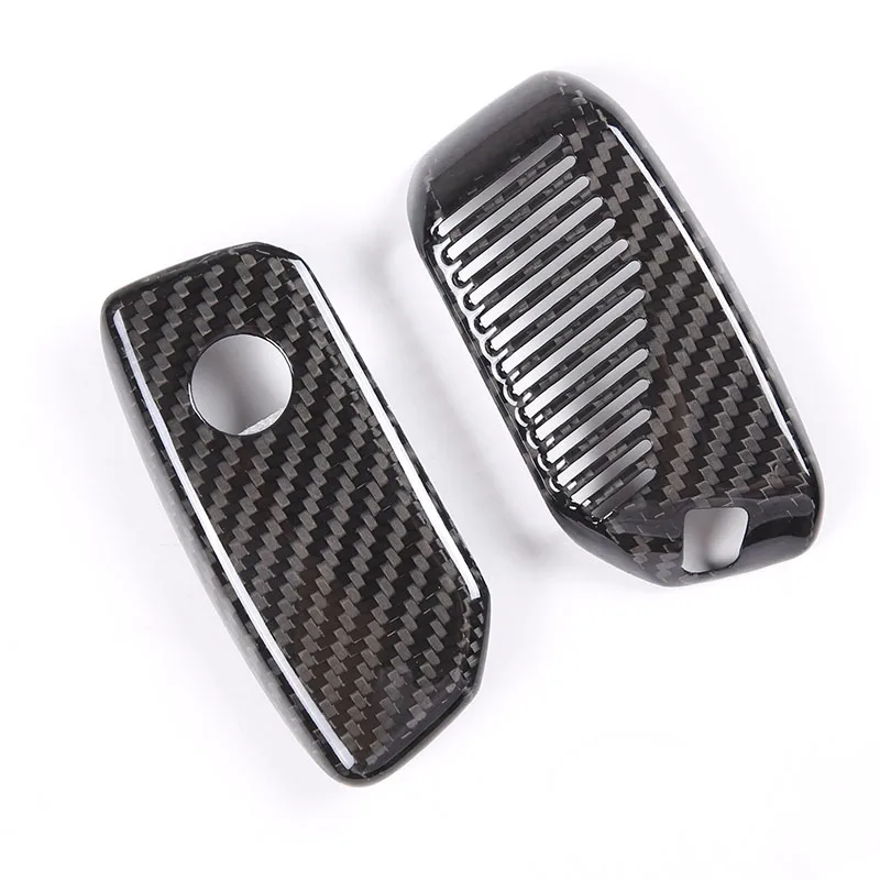 For BMW 7 Series I7 X7 G07 LCI iX I20 X1 U11 G70 G09 XM U06 G81 M3 Real Carbon Fiber Car Key Shell Cover Trim Car Accessories