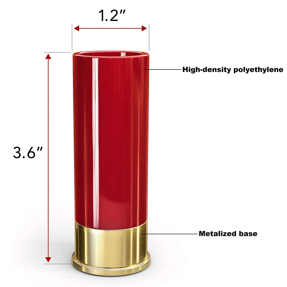 4 sztuk/zestaw 12 kalibru do strzelby kieliszki kubek do picia lampka do wina wody do polowania, imprezowe naczynia do picia, prezent na Boże
