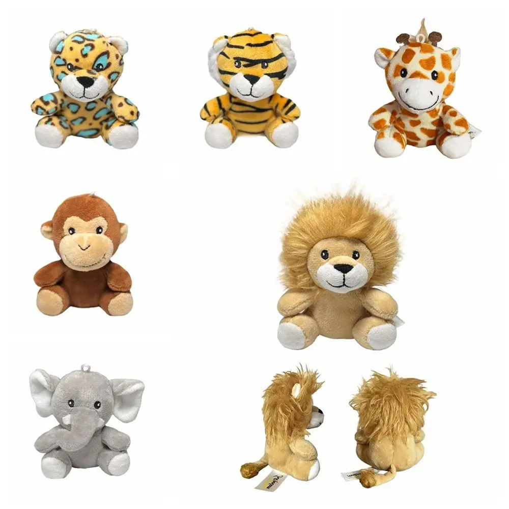 Forest Animals Forest Animals Stuffed Doll Pendant Lion Monkey Forest Animals Plush Keyring Tiger Mini Plush Doll Keychain