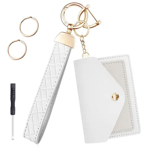 Portafoglio in pelle microfibra PU moschettone da polso per chiavi chiavi per auto Creative universali portachiavi di lusso uomo donna regali accessori