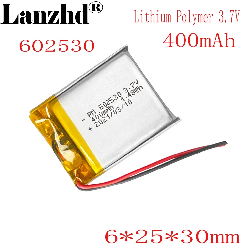 1-12pcs 3.7V Li lithium polyer batteries for bluetooth headphone MP3 MP4 MP5 GPS DVD MID camera Driving Recorder 400mAh