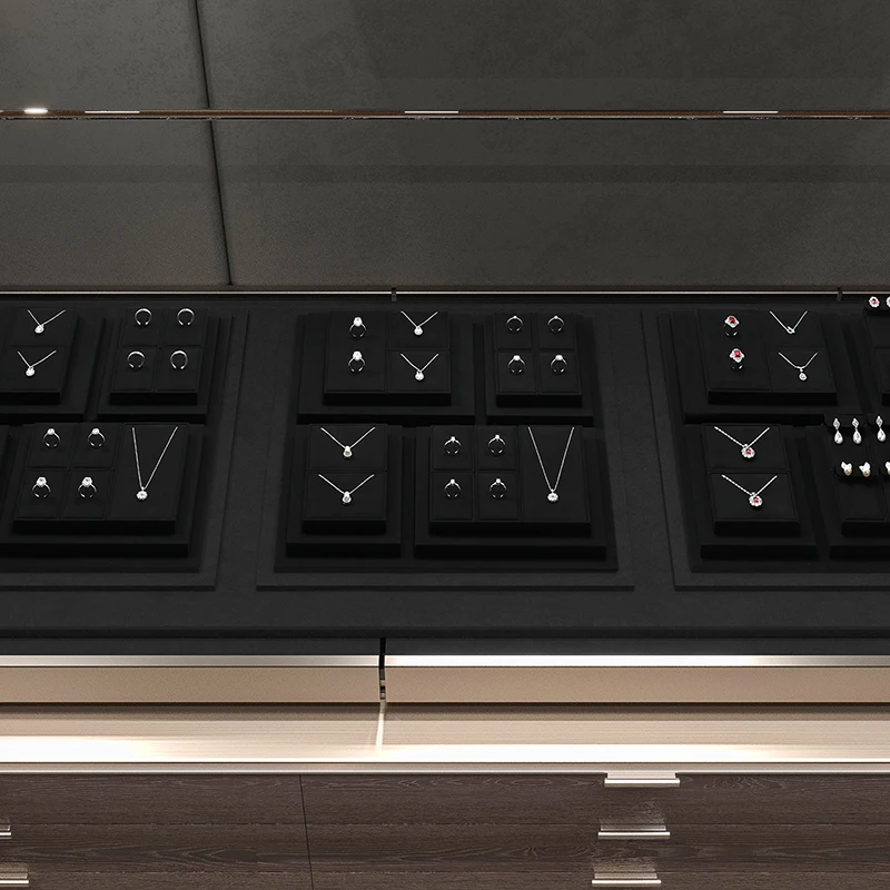 

Oirlv черный реквизит для демонстрации ювелирных изделий органайзер для ювелирных изделий ожерелье кольца кулон серьги счетчик дисплей реквизит органайзер для ювелирных изделий подставка