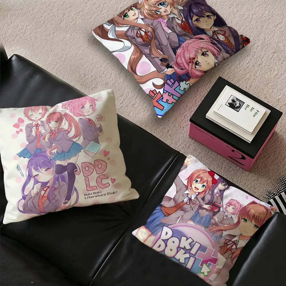 D-Doki-Dokies Anime L-Literature Cartoon Club pillow cover sofa cushion cover home room decoration children gift