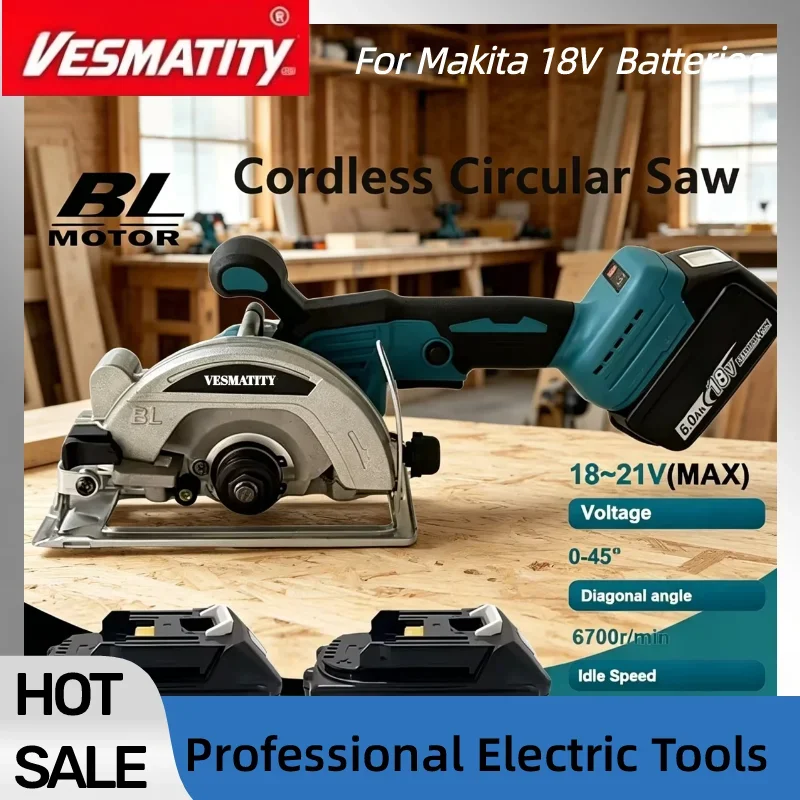 MDDJ01A  Multifunctional Cutting Saw 5Inch Portable Hand Tool for Wood & Metal Household Cutting UseFor 18V-20V Battery