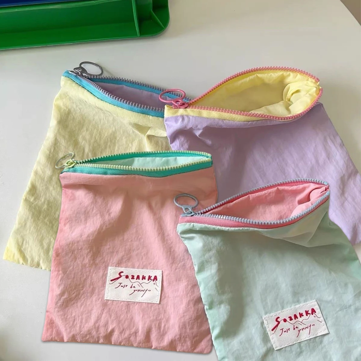 حقيبة مكياج مع أكياس صغيرة محمولة بسحاب للمحفظة وأدوات الزينة وحقيبة صغيرة لطيفة ومحفظة مكياج صغيرة للعناصر الأساسية للعملات المعدنية #1