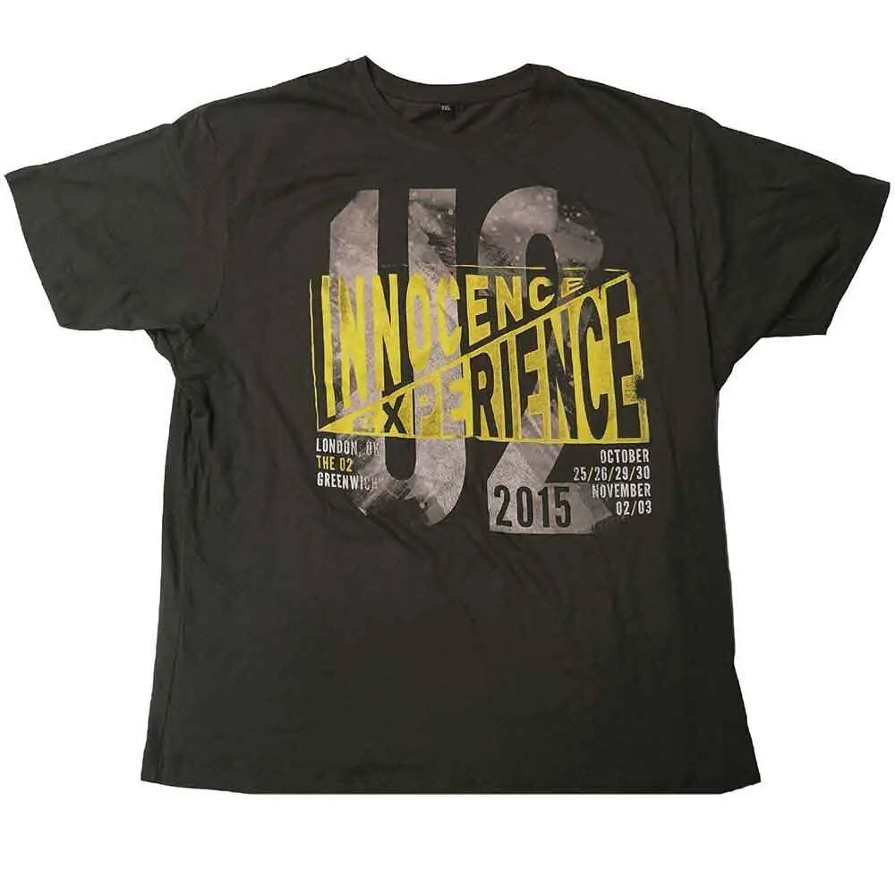 U2 I E London Event 2015 T Shirt Grey New