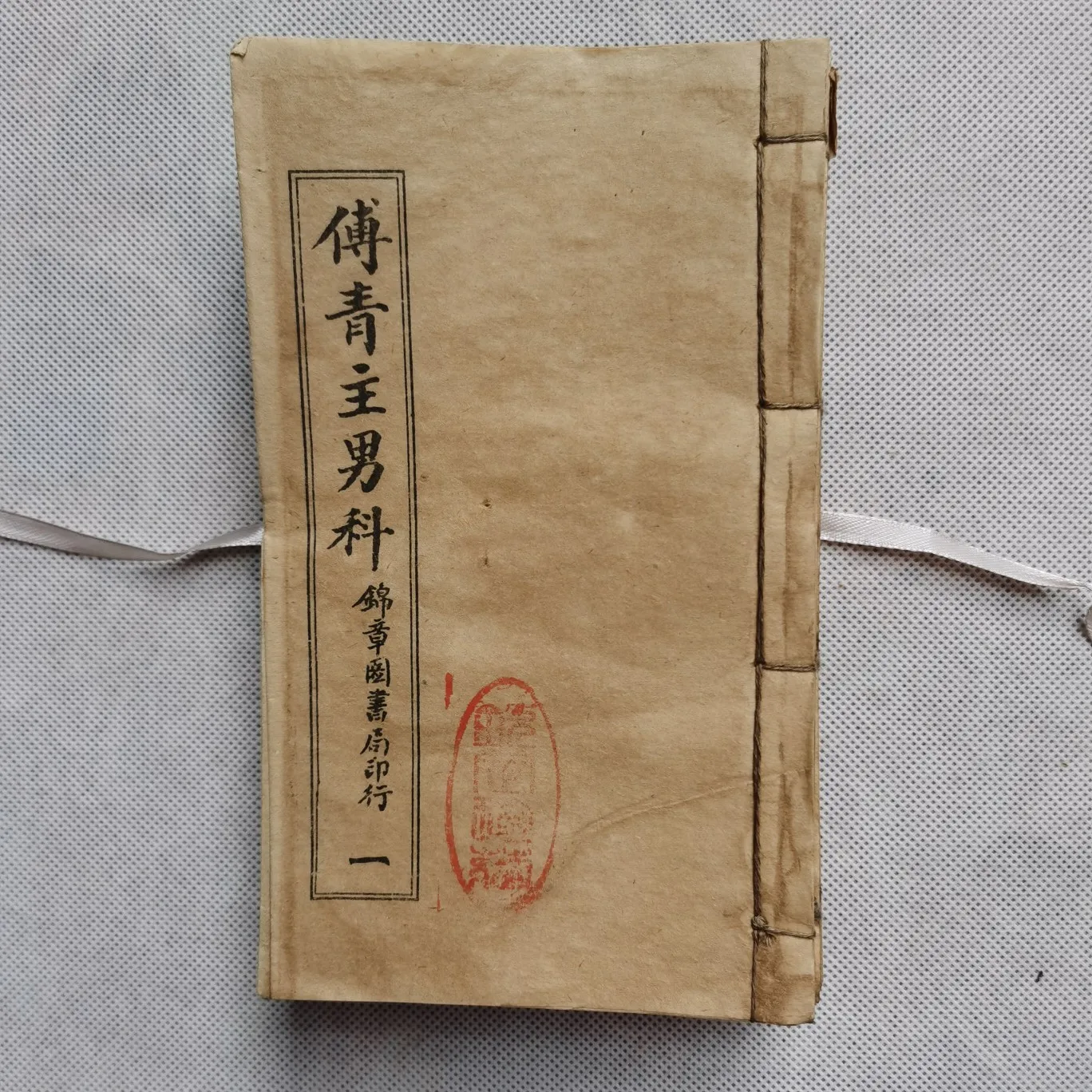 Fu Qingzhu andrology old book retro decoration calligraphy and painting antique thread bound old book home decoration