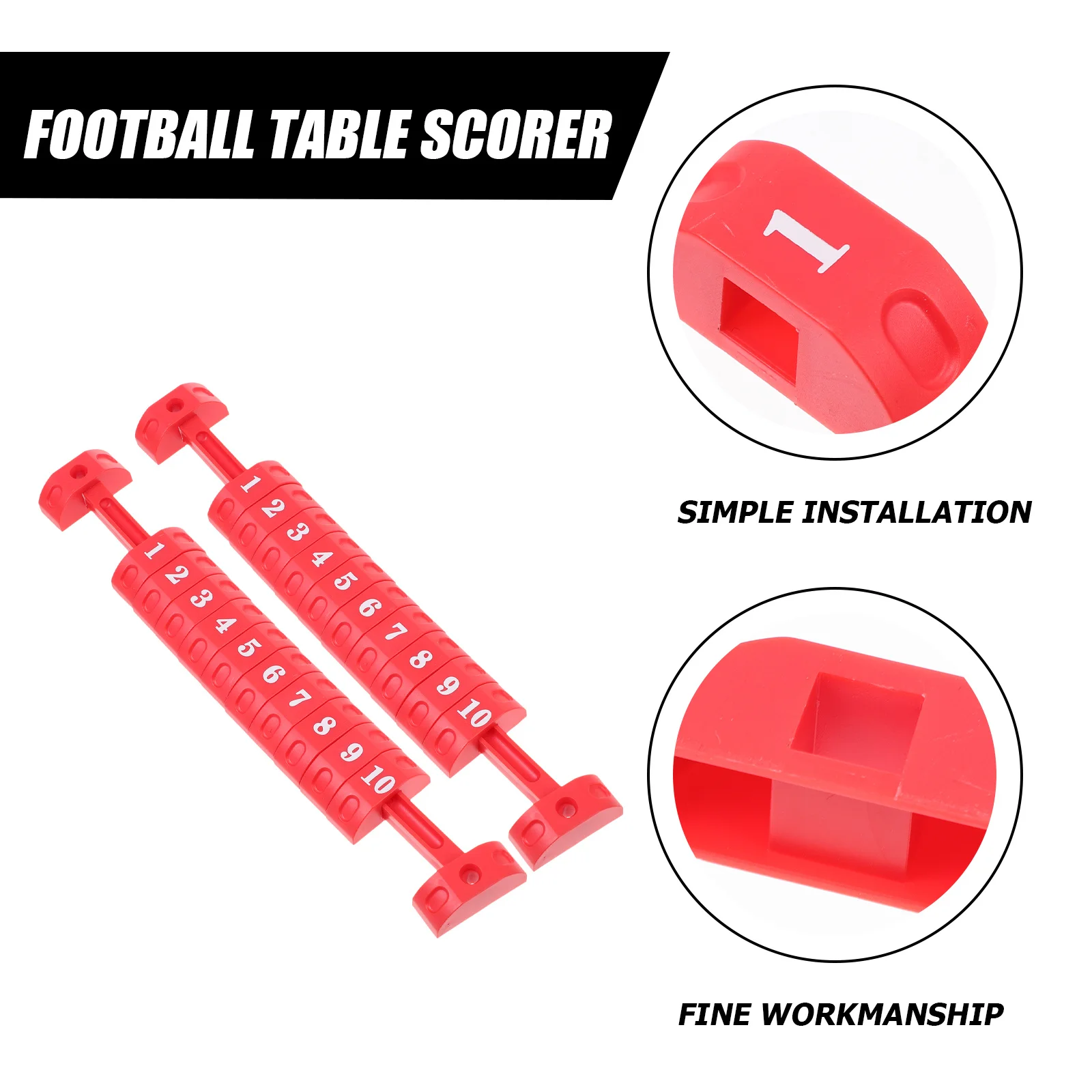 

2Pcs Football Table Scoring Markers Durable Score Indicating Bar Replacement for Soccer Table Games Scoring Indicator