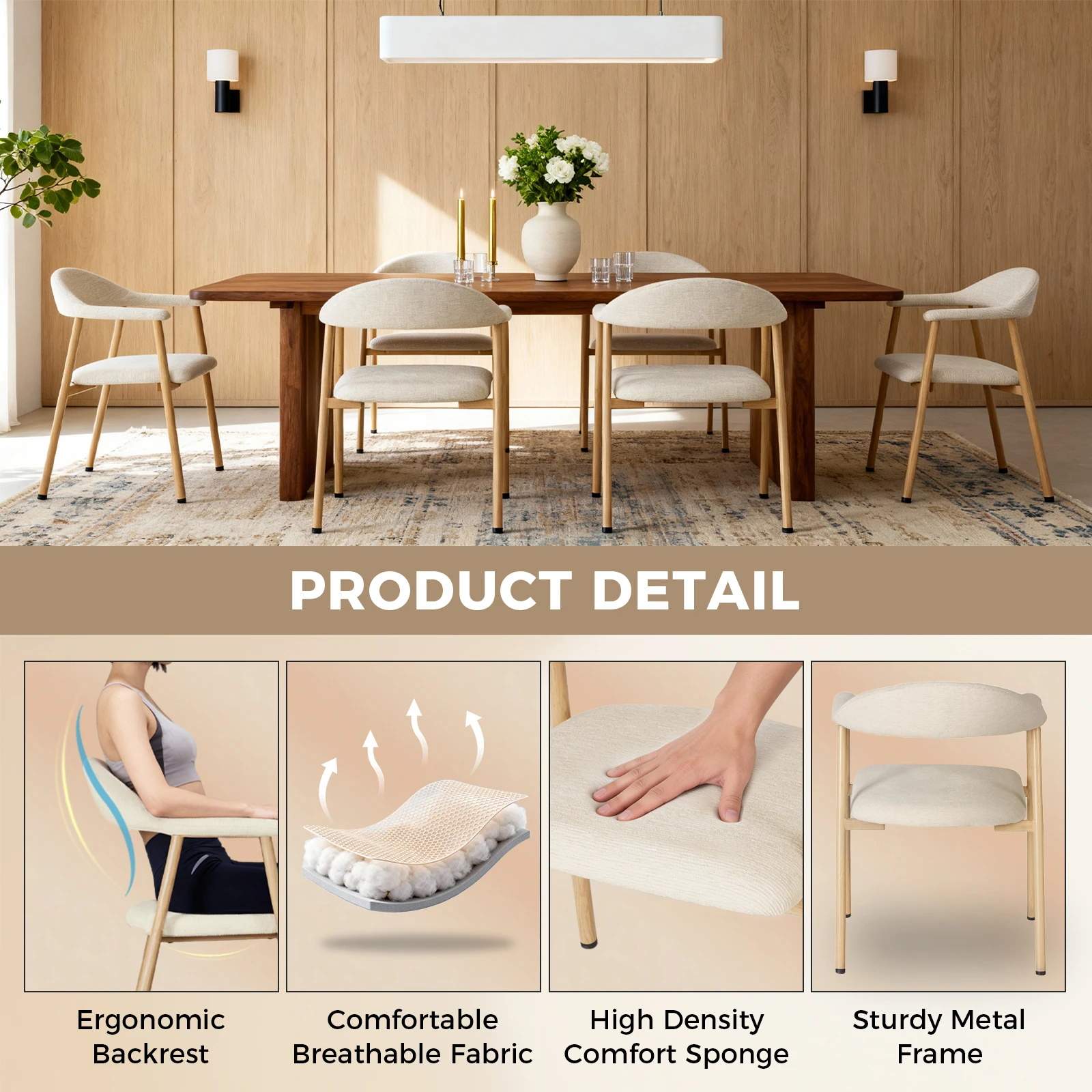 armless dining chairs