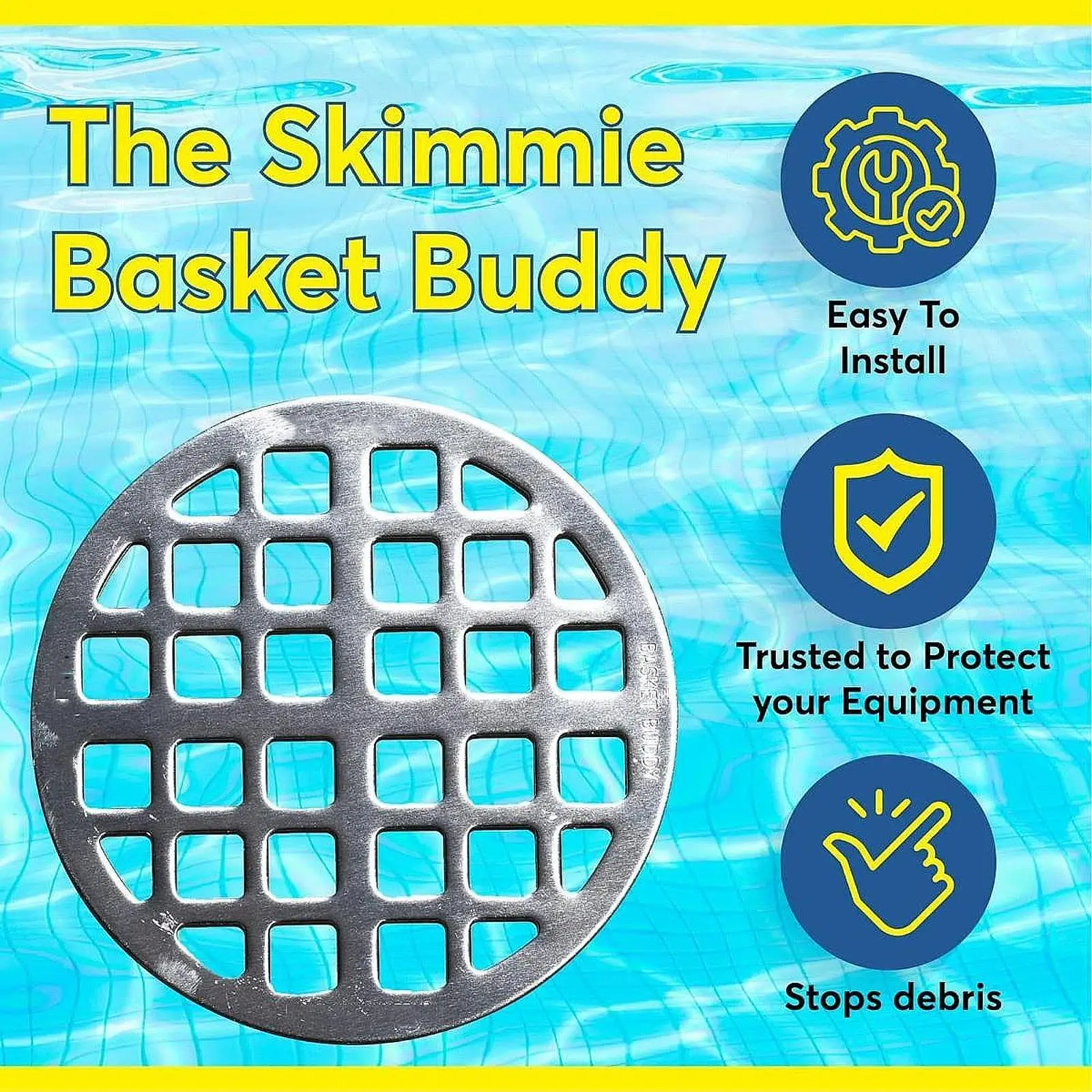 

Skimmer Basket Grate Tool Reusable Portable Cleaner Pool Basket Grate Filter