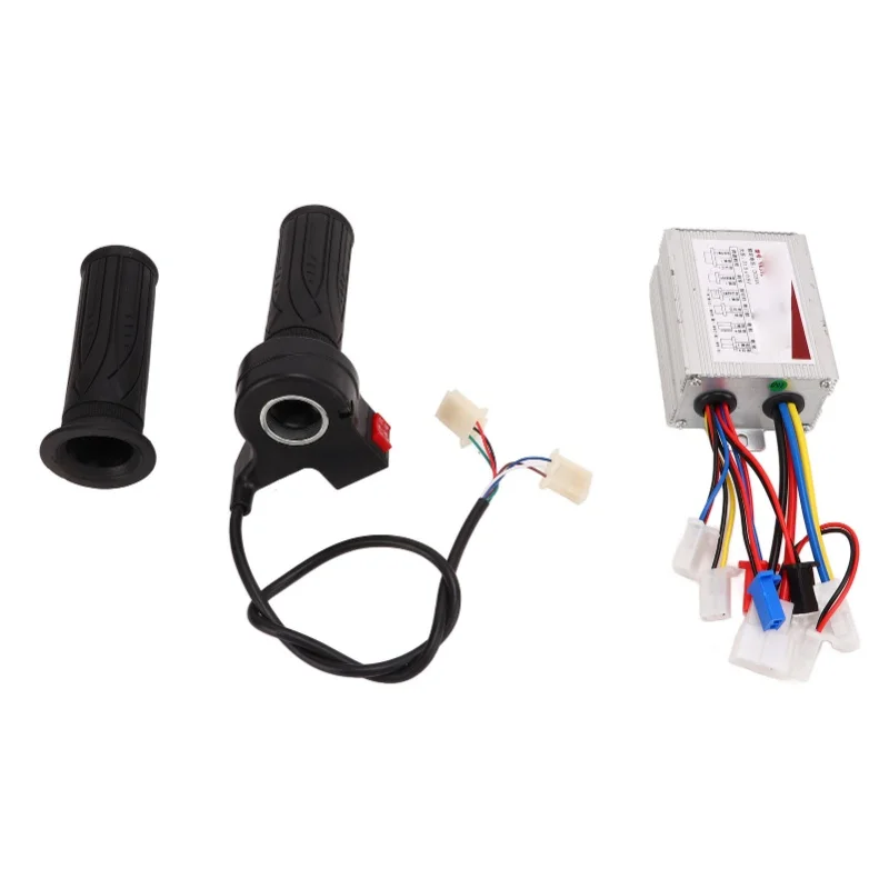 

36V 500W Brushed Controller And Long Line 3 Speed Throttle Twist Grip Set For Electric Bicycles Tricycles Motorcycles