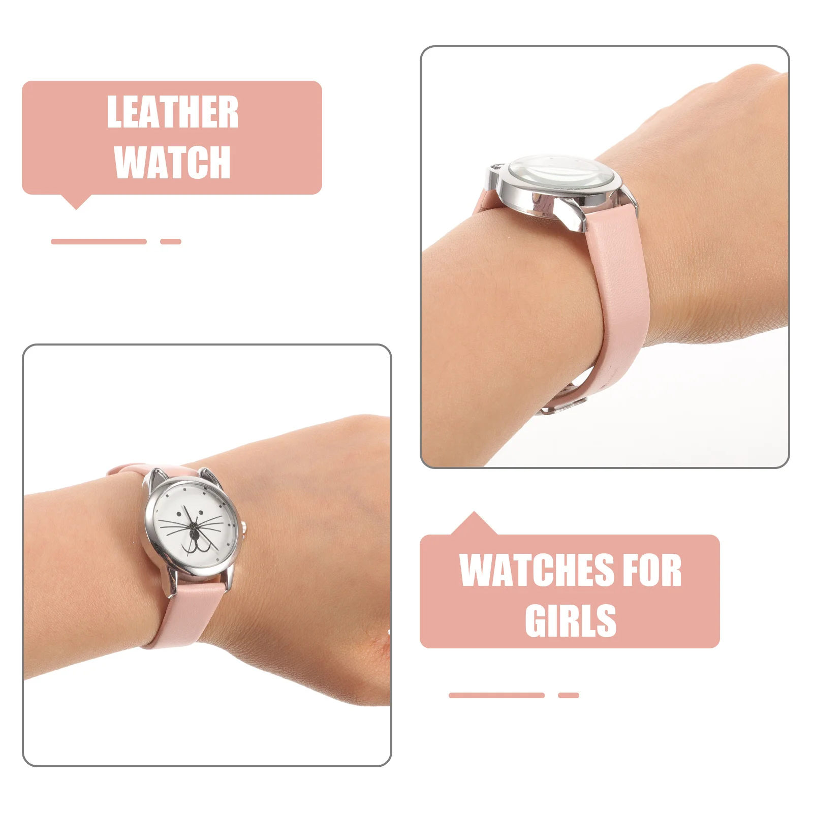 

Cat Quartz Strap Cute Minimalist Wristwatch For Girls Kids Teens Watches For Teenage Girls Women Ages 10-18