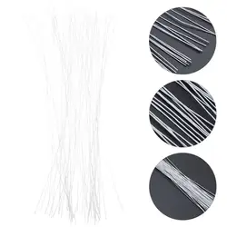 50pcs 24 Gauge White Floral Wire Stem Handmade Artificial Flower Arrangement Supplies for DIY Craft Wrapped In Paper Wire