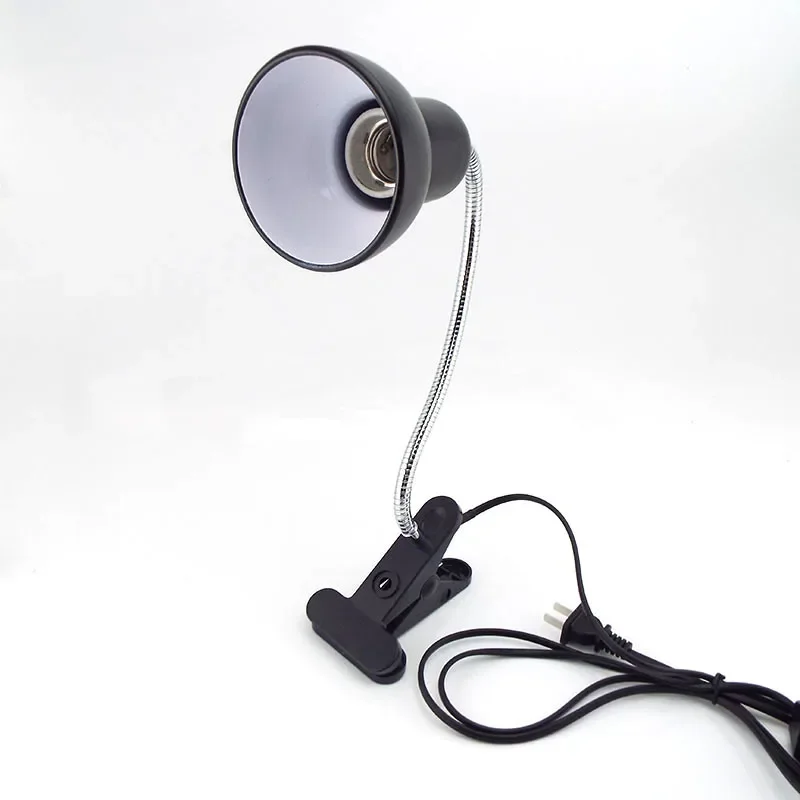 360 Degrees Flexible Desk Lamp Holder E27 Base Light Socket Gooseneck Clip-On Cable With On Off Switch Home office EU US Plug