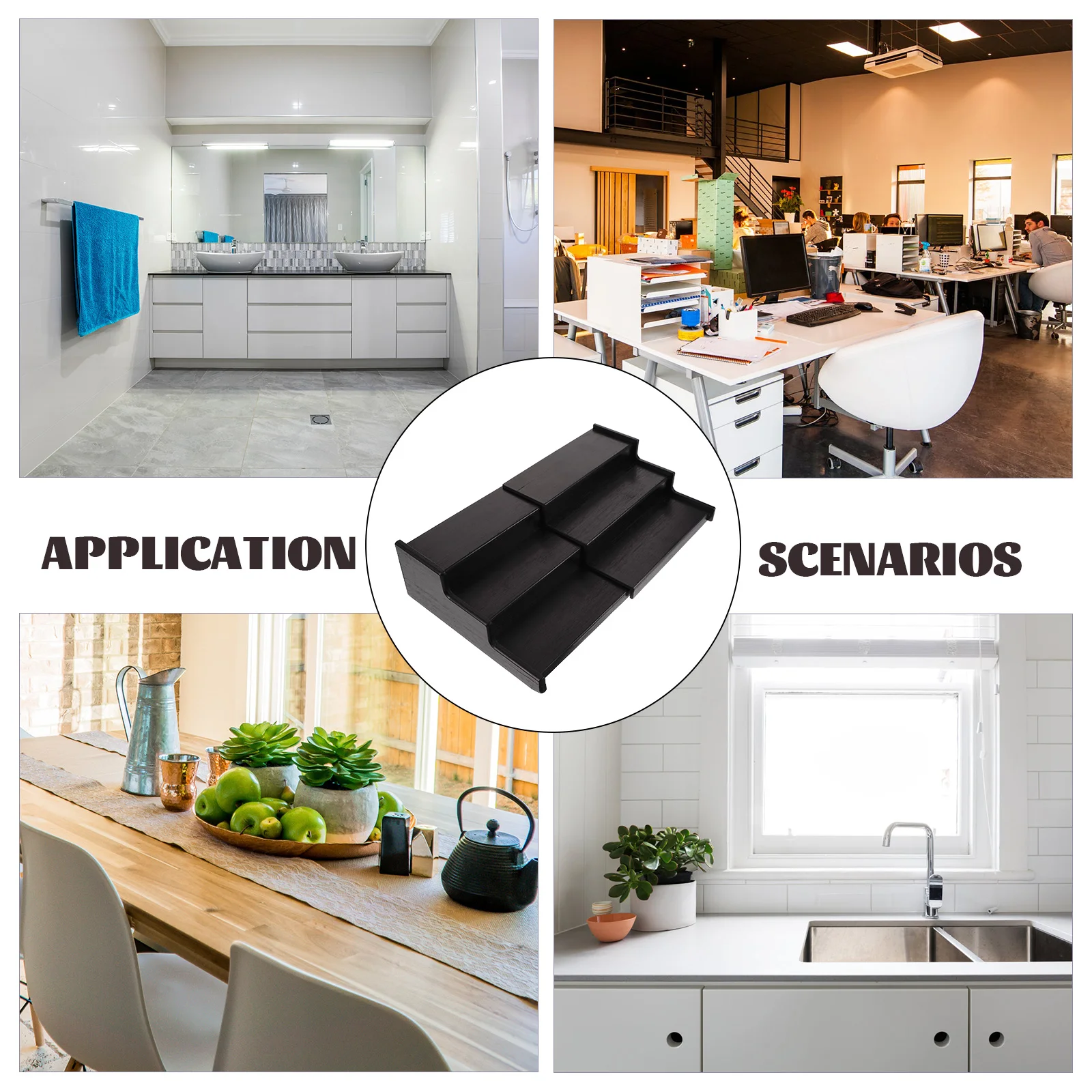 

Bamboo Spice Telescopic Kitchen ganizer Retractable Countertop Seasoning Rack Seasoning Shelf Storage Countertop Holder