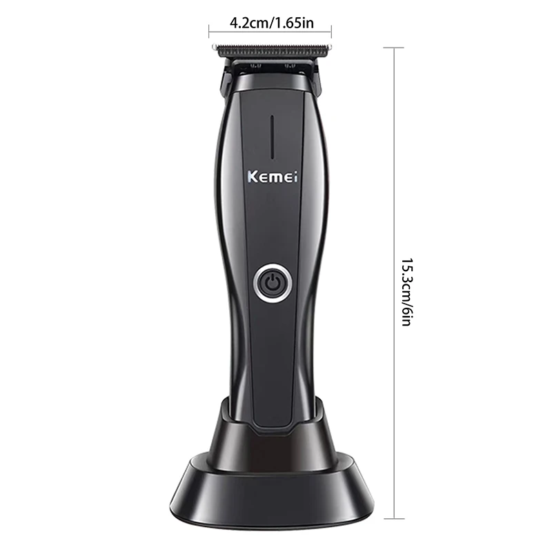Kemei 2295 elektrische tondeuse heren professionele kapper oplaadbare draadloze haarsnijmachine met basis tondeuse