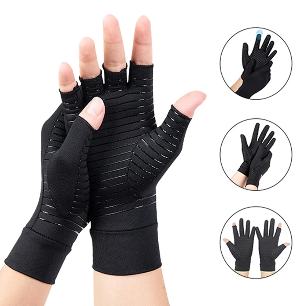 

Compression Arthritis Gloves 1 Pairs Unisex Joint Pain Relief Hand Brace Sports Recovery Wrist Non Slip Cycling Gloves перчатки