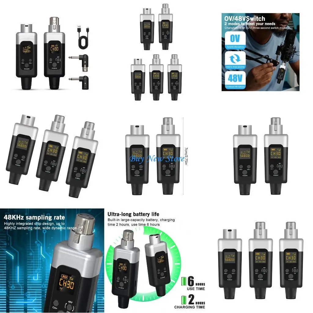 

20CE Professional Wireless Mic Converter 48Khz Frequency Wireless Transmitter And Receiver Microphone Converter