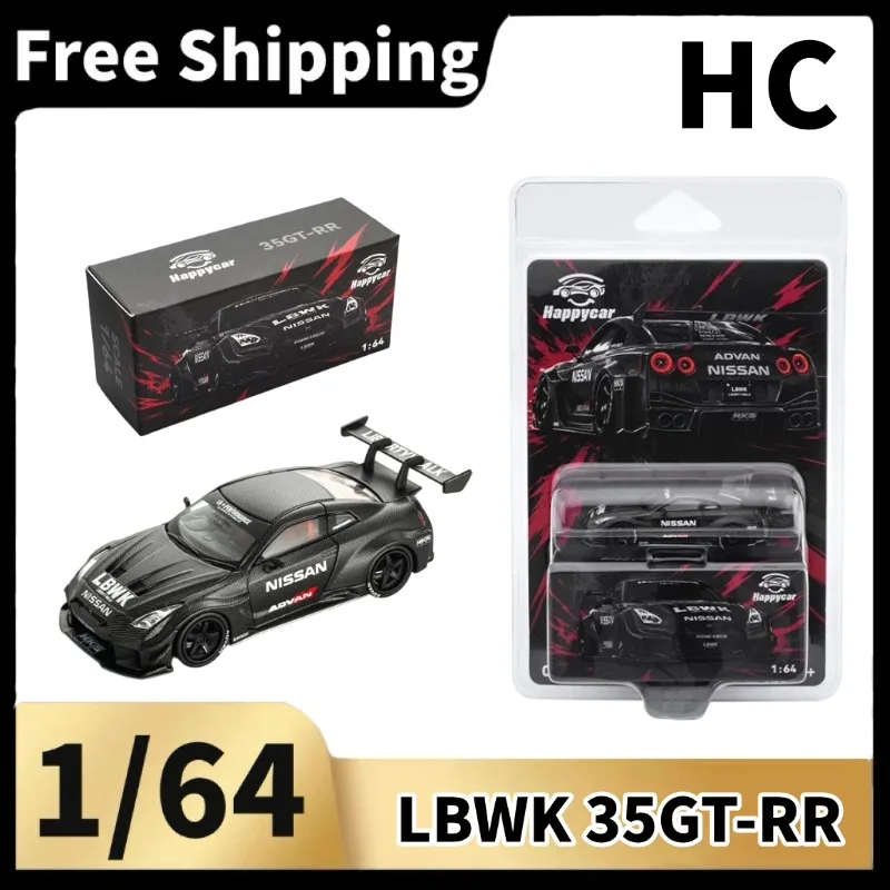 [About to arrive] Happycar HC 1/64 Nissan LBWK 35GT‑RR Carbon Fiber Livery Diecast Collectible Model Car