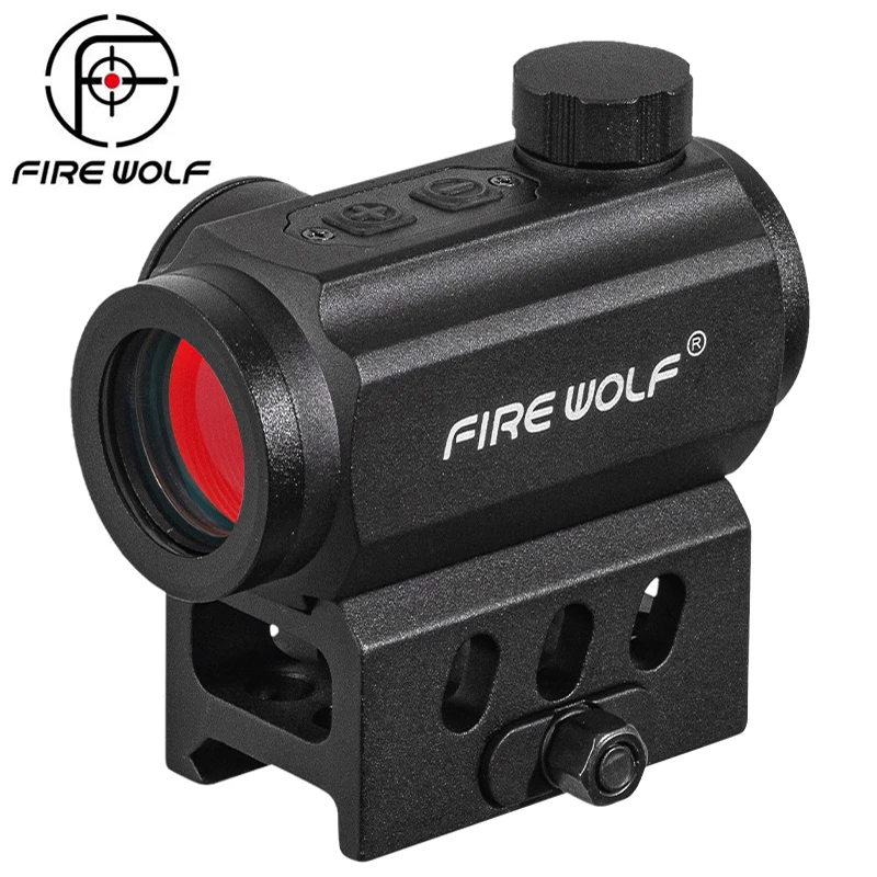 FIRE WOLF 1X20 Red Dot Compact Red Dot Scope QD 20mm Mount Base Reflex Red Dot Sights