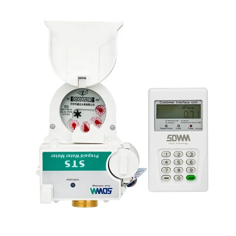 IP68 Wireless STS Keypad Type Prepaid Token Water Meter with vending software