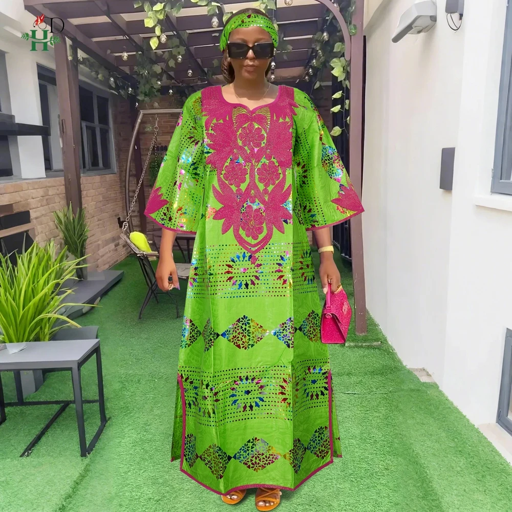 H&D African Clothing Dresses For Women Elegant Traditional Wedding Party Dashiki Long Dress Roupas Bazin Riche Robes