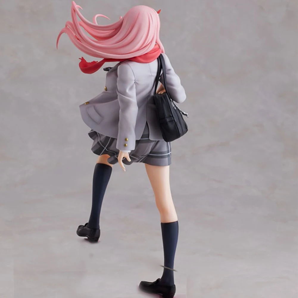 Zero Two figura de Anime de 21cm, figura de acción de pie del equipo nacional FRANXX, uniforme de mochila, modelo coleccionable, juguetes, regalos para niños, 02