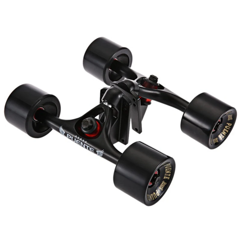 PUENTE Longboard Truck Aluminum Alloy 2Pcs Skate Truck With 70Mm Big Wheels Skateboard Trucks Parts