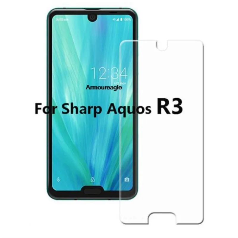 

Прозрачное закаленное стекло HD, передняя защитная защита HD для Sharp Aquos R3, защитная пленка для экрана, жесткий 9-часовой оболочка