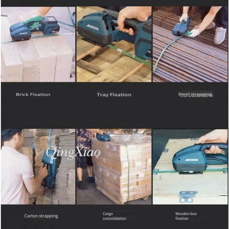 Portable Strapping Machine Automatic Tightening Integrated Equipment For Warehouse Warehouse Cargo Packing And Bundling Work