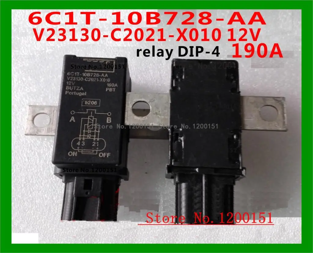 6C1T-10B728-AA V23130-C2021-X010 12V HFV12 12-H-D HFV12/12-H-D 8C19-10B728-AA 12V 190A relay DIP-4