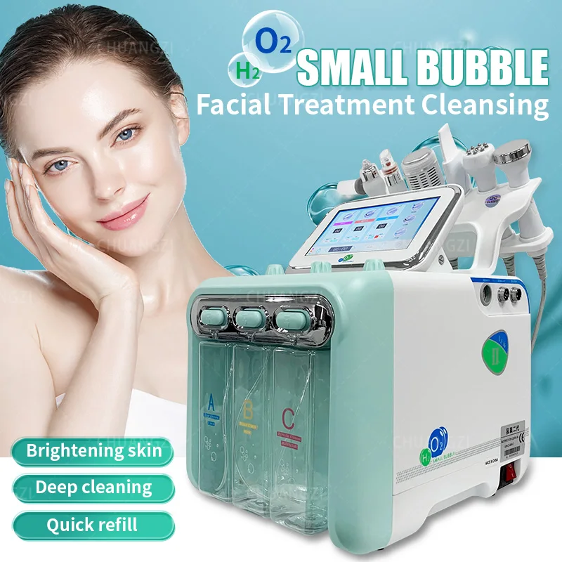 

Hydrogen And Oxygen Bubble Small Beauty Machine Facial Lifting Equipment Skin Scrub Equipment New 7-in-1