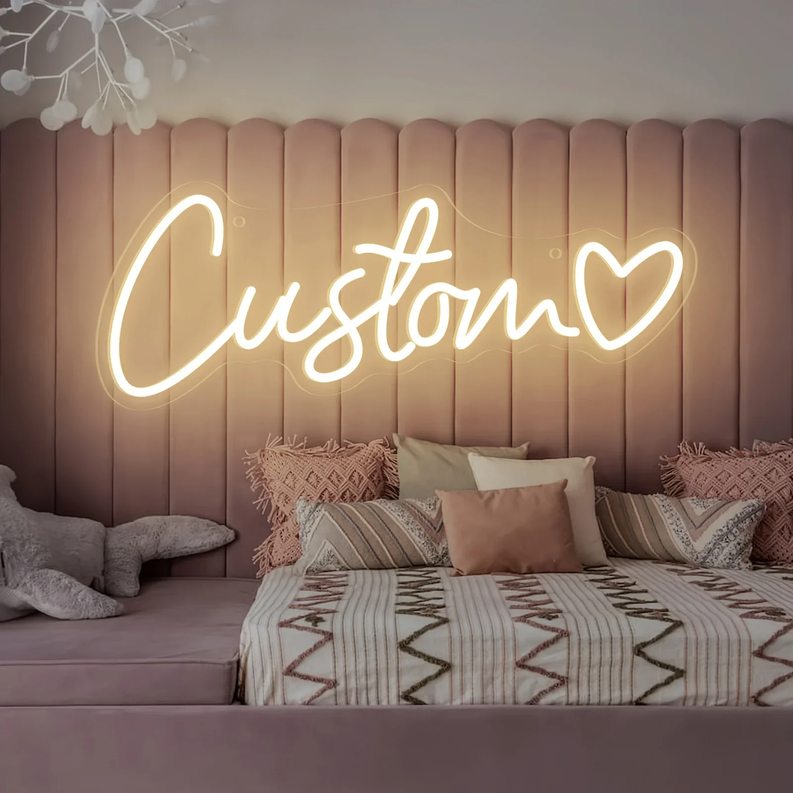 

Custom LED Neon Sign USB Powered Name Sign Personalised Wall Decor for Wedding Birthday for Parties Halloween Christmas Gifts