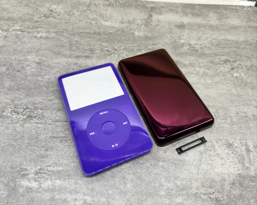 

purple front faceplate back case housing clickwheel center button bezel for iPod 5th gen video 30gb 60gb 80gb