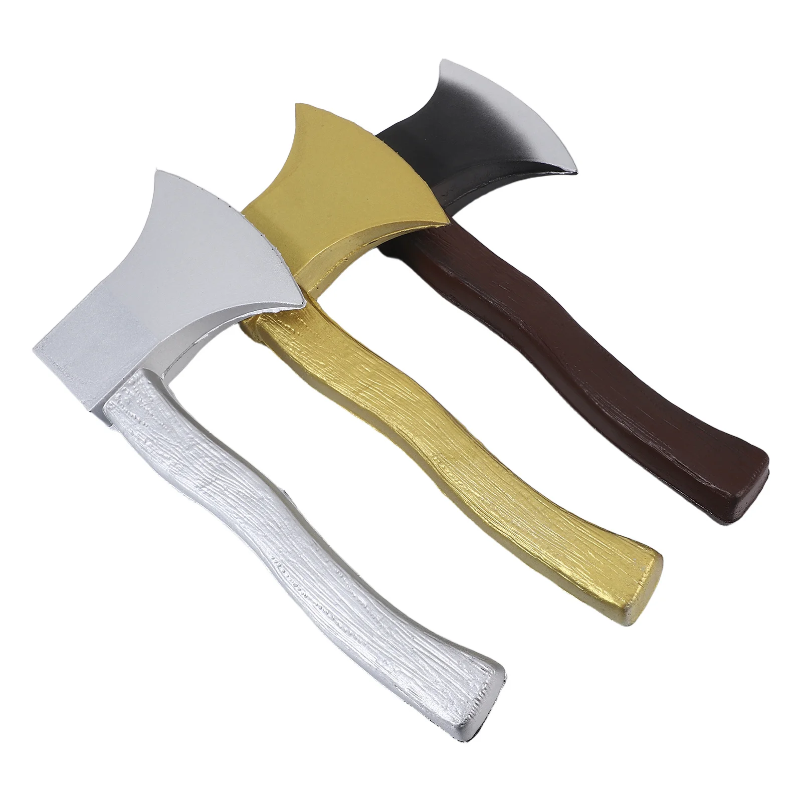 

3pcs Fake Axe For Halloween Pu Realistic Felling Axe Prop Lightweight Costume Party Accessory Kids Viking Lumberjack Pirate