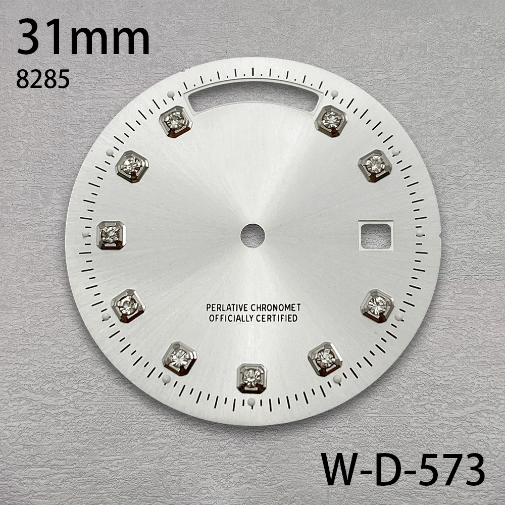 

31mm S Logo Dial Day And Date Diamond Sunray Dial Suitable For 8285 Movement High Quality Watch Modification Accessories