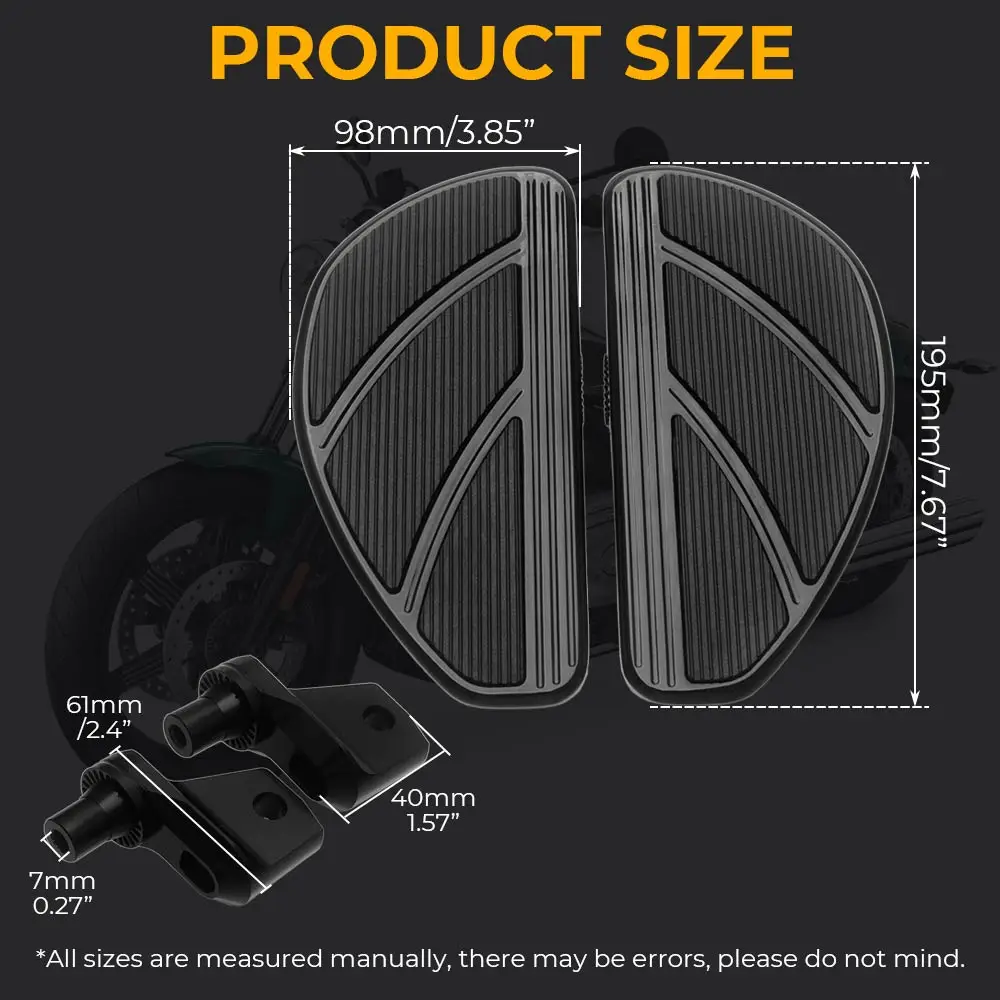 Driver Footrest Adjustable Floorboard Compatible With Bmw R18 1800 /R18 Classic 1800/R18 100 Years Edition Footrest Black/Chrome