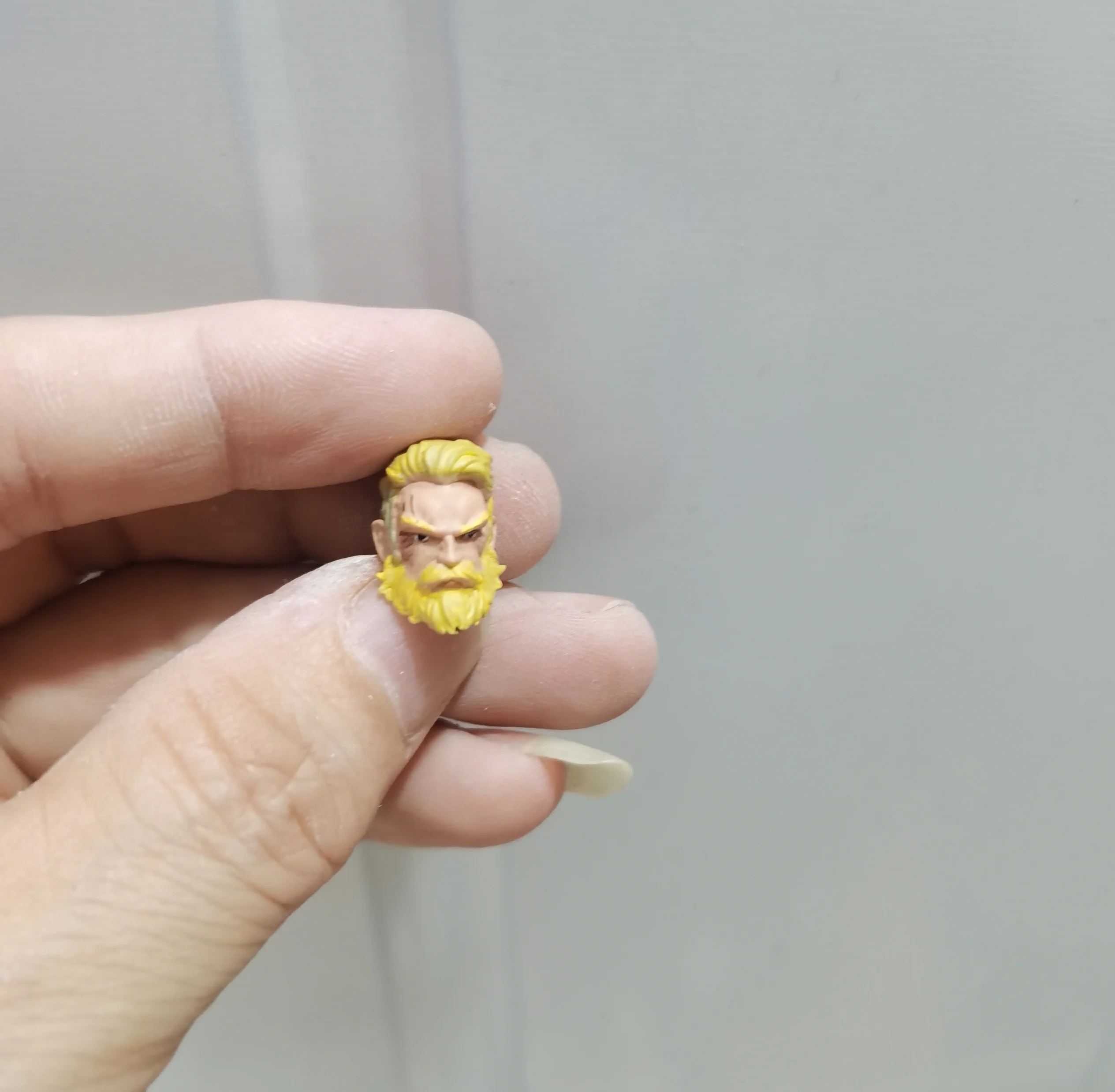 Cabeza de Cable de cómic pintada, pelo amarillo tallado, figura de acción de 3,75 pulgadas, 1/18