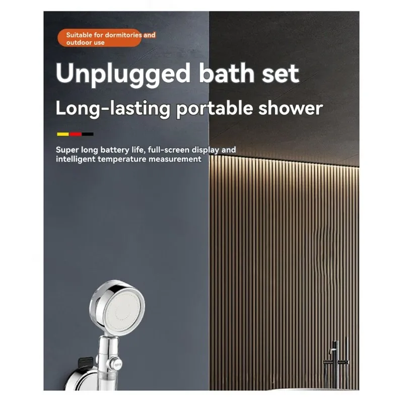 B72A Set doccia elettrico portatile progettato per esterni per campeggio, lavoro sul campo, stile moderno e minimalista