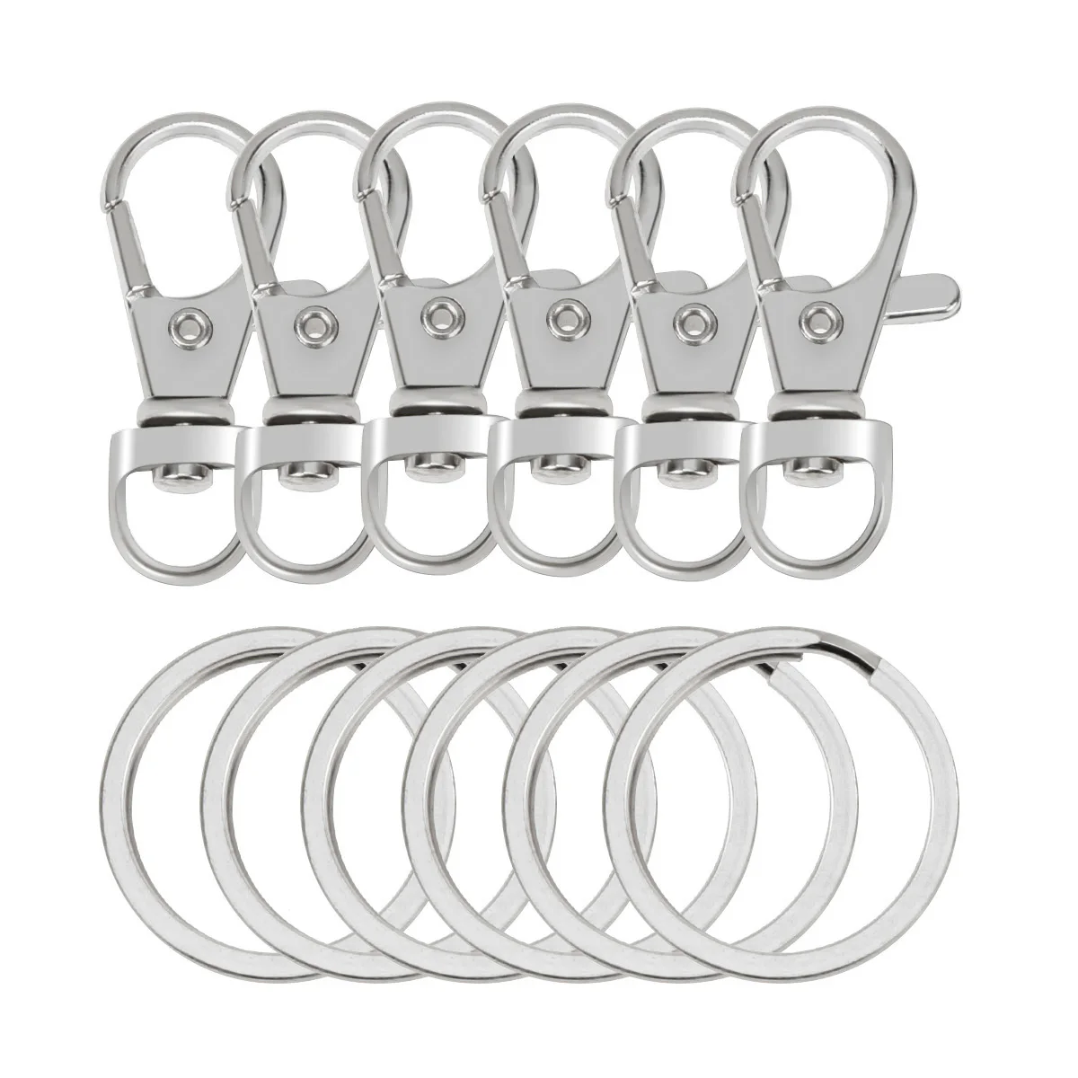 

60 Pcs Dog Key Ring Sturdy Metal Zinc Alloy Buckles Snap Hook Creative Keychain for Car Home Keys DIY Crafts Project