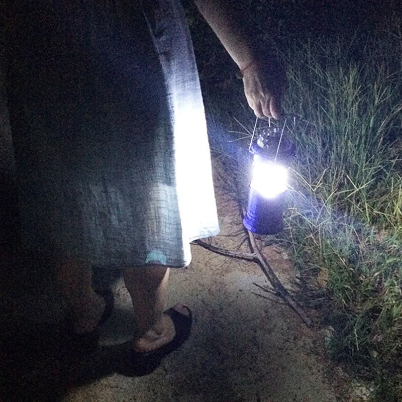 3-in-1 Portable Rechargeable Stage Light Flashlight Flame Effect Lamp Tent Lights Camping Outdoor Hiking Disco Party Light