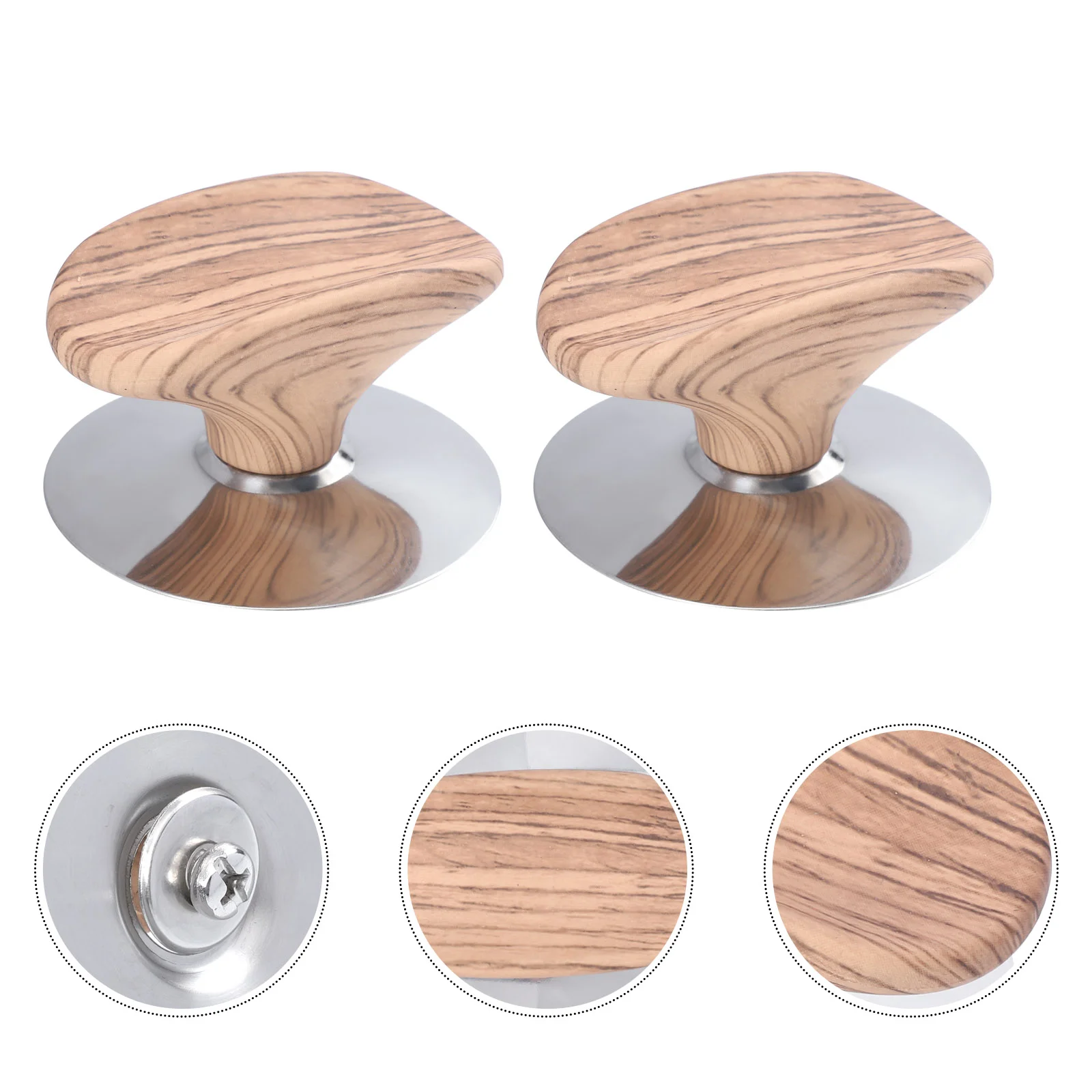 

2 Pcs Pot Lid Handle Replacement Knob Cover Cooking Stainless Steel Non Slip Universal Cookware Parts Pan Lid Knob Kitchen