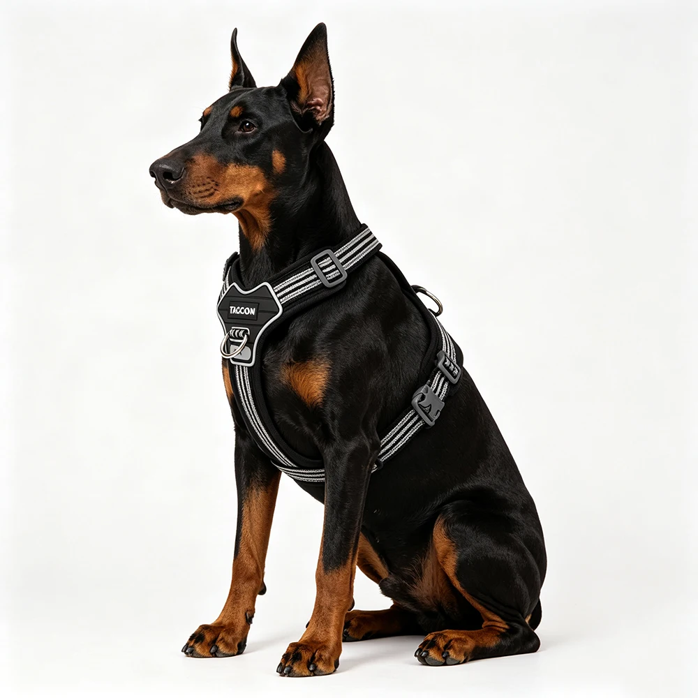 Starkes Hundeweste-Geschirr mit Griff, reflektierend, kein Ziehen, Brustgurte für Haustiere für kleine große Hunde, Outdoor-Walking-Trainingszubehör – Detail 10