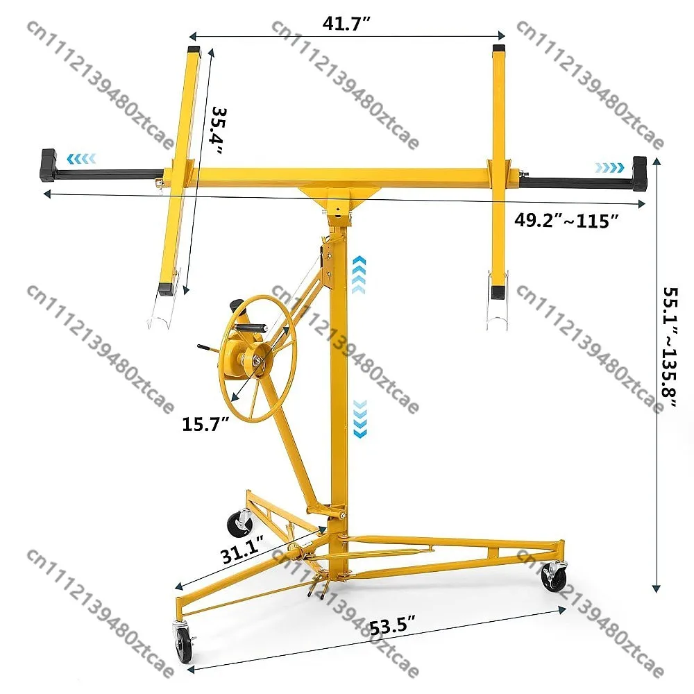 Construction Solar Hoist 400kg Drywall Lift Wall Panel Jack for Ceiling Installation