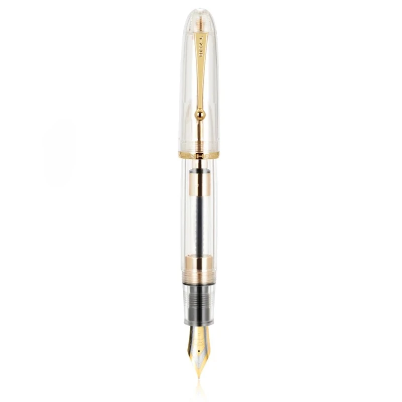 

Jinhao 9019 Transparent Color Resin Fountain Pen Supplies 0.5/0.7mm Ink Student School Stationery Business Office Supplies Gift
