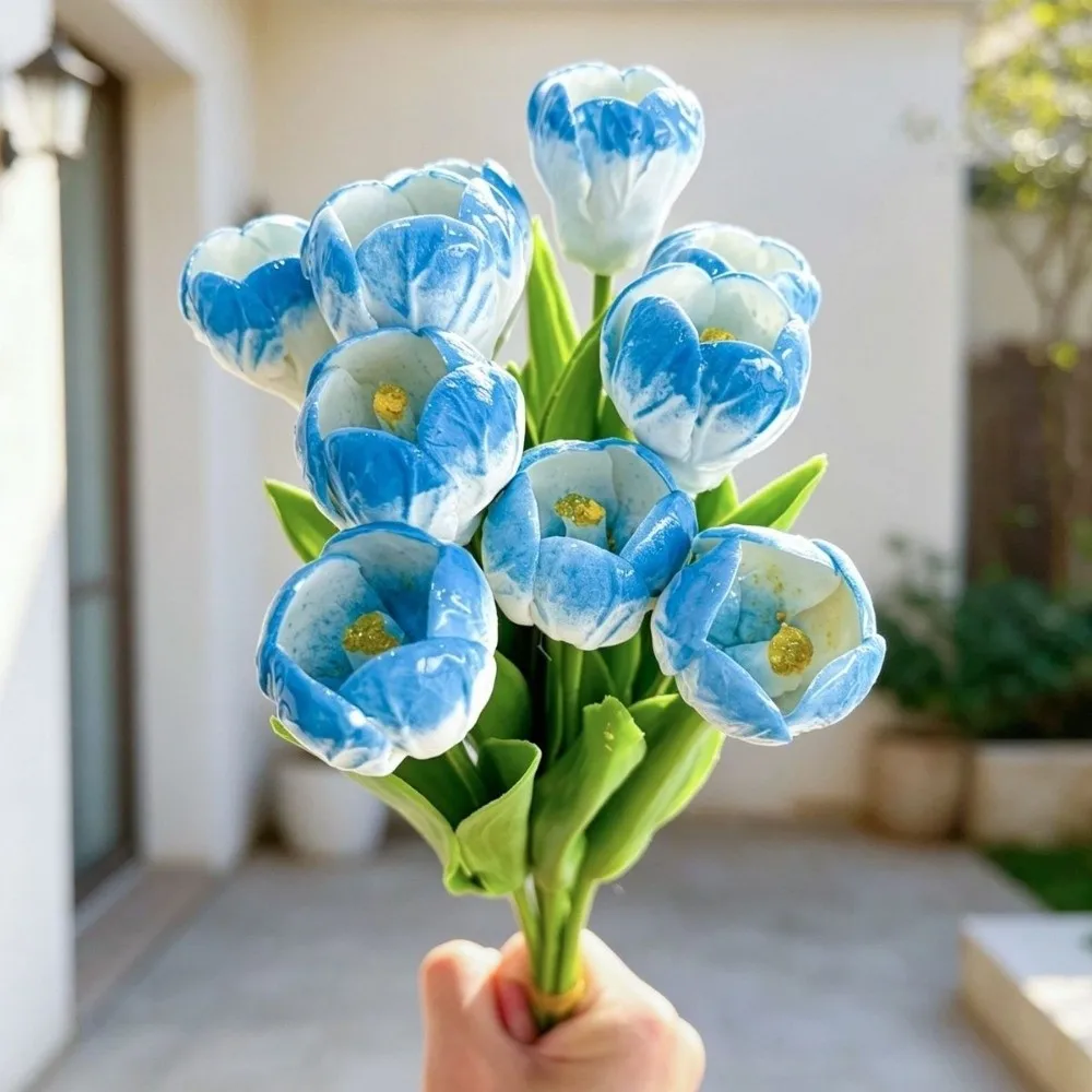 3pcs Ceramic Flower Bee Water Feeder Garden Decoration DIY Bee Watering Station Artificial Flower Insect Drinking Cup Garden