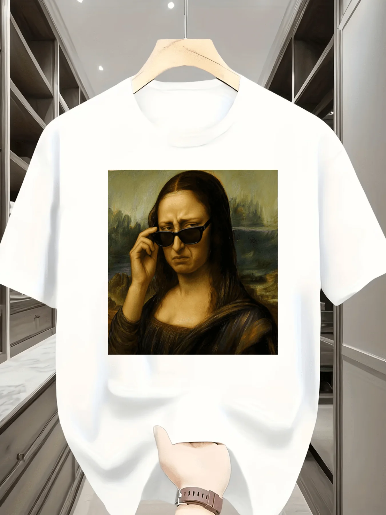 Funny Classic Art Graphic T Shirt Men Women Short Sleeve Shades Humor Vintage Famous Painting Premium Cotton Street Tops
