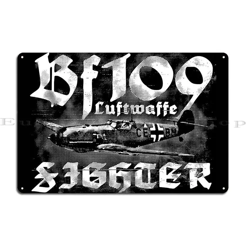 Bf 109 Metal Signs Party Club Wall Decor Customize Create Tin Sign Poster