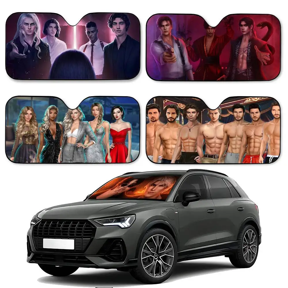 

Game R-Romance Club Car Sunshade Curtains Sun Shade Sunshade Seat Cover Off-Road Truck Accessory Set Steering Car Van SUV Gifts