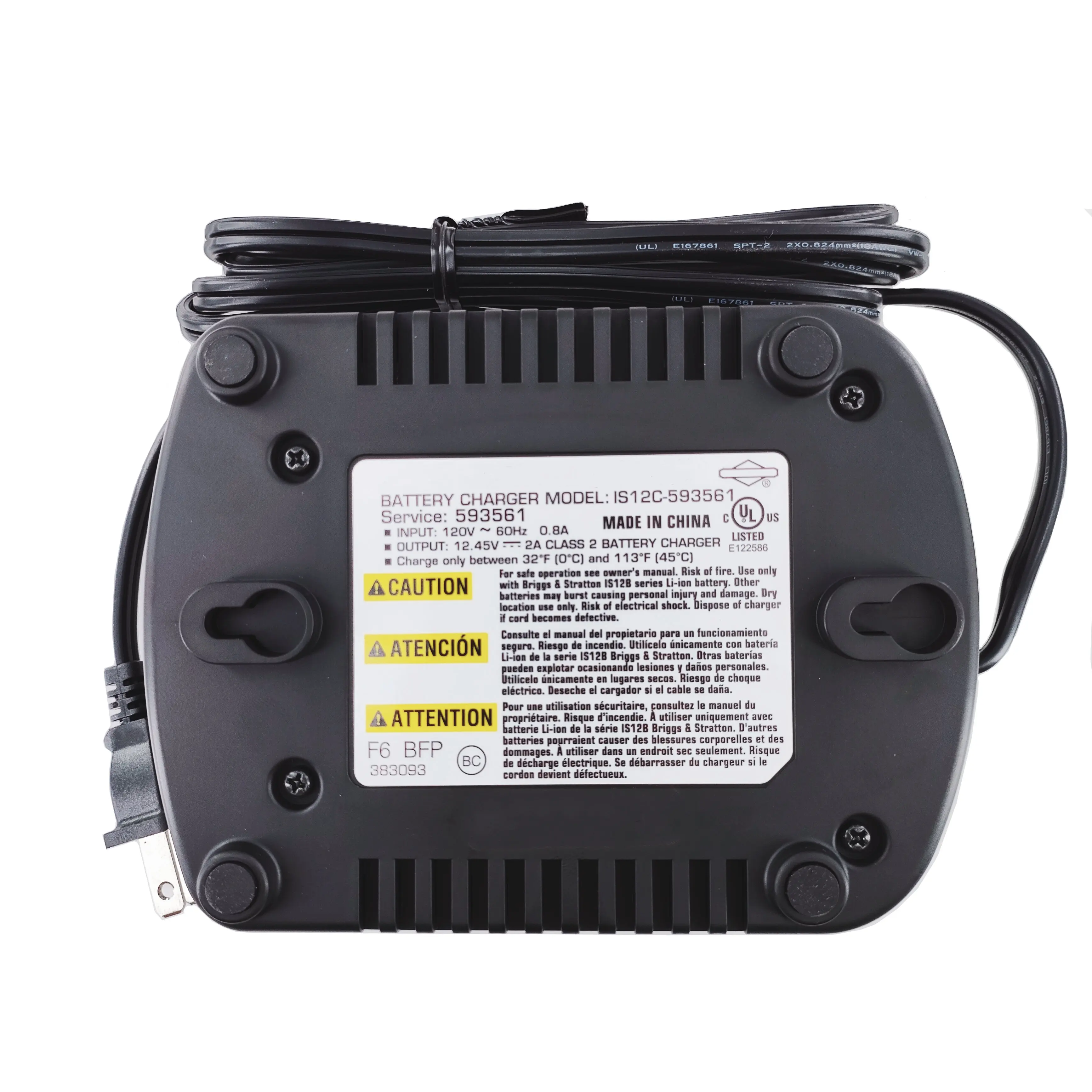 New Instart  Electric Start Battery / Charger For Briggs & Stratton 597187 593559 593560 593561 596088 675iS 775iS